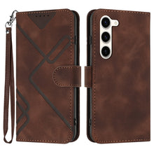 Load image into Gallery viewer, Line Pattern Skin Feel Leather Phone Case, For Samsung Galaxy S23+ 5G, For Samsung Galaxy S23 5G, For Samsung Galaxy A14 5G, For Samsung Galaxy M13 India / F13, For Samsung Galaxy S20 FE, For Samsung Galaxy Xcover6 Pro, For Samsung Galaxy M53 5G       ...