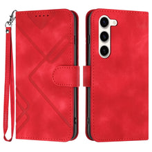 Load image into Gallery viewer, Line Pattern Skin Feel Leather Phone Case, For Samsung Galaxy S23+ 5G, For Samsung Galaxy S23 5G, For Samsung Galaxy A14 5G, For Samsung Galaxy M13 India / F13, For Samsung Galaxy S20 FE, For Samsung Galaxy Xcover6 Pro, For Samsung Galaxy M53 5G       ...