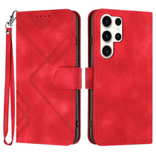 Load image into Gallery viewer, Line Pattern Skin Feel Leather Phone Case, For Samsung Galaxy A55, For Samsung Galaxy A35, For Samsung Galaxy A24 4G, For Samsung Galaxy A14 4G, For Samsung Galaxy A34 5G, For Samsung Galaxy A54 5G, For Samsung Galaxy A04e, For Samsung Galaxy S23 Ultra 5G
