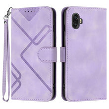 Load image into Gallery viewer, Line Pattern Skin Feel Leather Phone Case, For Samsung Galaxy S23+ 5G, For Samsung Galaxy S23 5G, For Samsung Galaxy A14 5G, For Samsung Galaxy M13 India / F13, For Samsung Galaxy S20 FE, For Samsung Galaxy Xcover6 Pro, For Samsung Galaxy M53 5G       ...