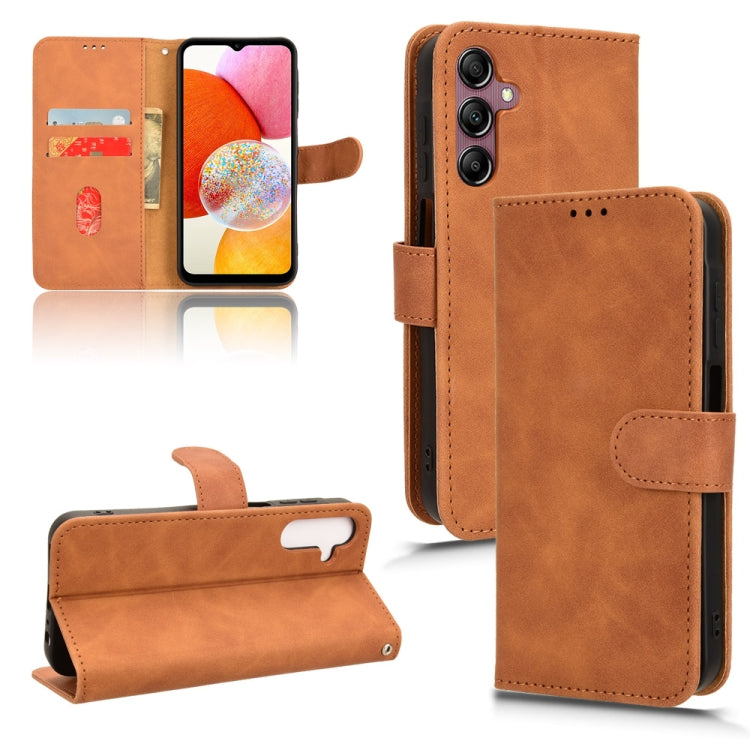 Skin Feel Magnetic Flip Leather Phone Case