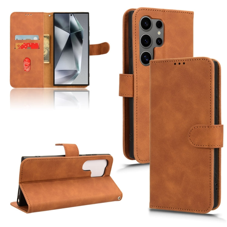 Skin Feel Magnetic Flip Leather Phone Case