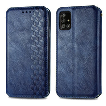 Load image into Gallery viewer, Cubic Grid Pressed Horizontal Flip Magnetic Leather Case with Holder &amp; Card Slots &amp; Wallet, For Samsung Galaxy A51