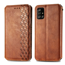 Load image into Gallery viewer, Cubic Grid Pressed Horizontal Flip Magnetic Leather Case with Holder &amp; Card Slots &amp; Wallet, For Samsung Galaxy A51