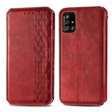 Load image into Gallery viewer, Cubic Grid Pressed Horizontal Flip Magnetic Leather Case with Holder &amp; Card Slots &amp; Wallet, For Samsung Galaxy A51