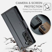 Load image into Gallery viewer, CaseMe 023 Butterfly Buckle Litchi Texture RFID Anti-theft Leather Phone Case, For Samsung Galaxy S22 5G, For Samsung Galaxy A32 5G / M32 5G, For Samsung Galaxy A52/A52s 5G, For Samsung Galaxy A22 5G, For Samsung Galaxy S21 FE 5G, For Samsung Galaxy A7...