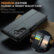 Load image into Gallery viewer, CaseMe 023 Butterfly Buckle Litchi Texture RFID Anti-theft Leather Phone Case, For Samsung Galaxy S23 FE 5G, For Samsung Galaxy A24 4G, For Samsung Galaxy A14 4G/5G, For Samsung Galaxy A34 5G, For Samsung Galaxy A54 5G, For Samsung Galaxy S23 Ultra 5G ...