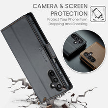 Load image into Gallery viewer, CaseMe 023 Butterfly Buckle Litchi Texture RFID Anti-theft Leather Phone Case, For Samsung Galaxy A15 4G/5G, For Samsung Galaxy A55, For Samsung Galaxy A35 5G, For Samsung Galaxy S24 Ultra, For Samsung Galaxy S24+, For Samsung Galaxy S24               ...