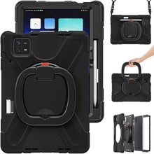Load image into Gallery viewer, Silicone Hybrid PC Tablet Case with Holder &amp; Shoulder Strap, For Xiaomi Pad 6 / 6 Pro
