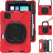 Load image into Gallery viewer, Silicone Hybrid PC Tablet Case with Holder &amp; Shoulder Strap, For Xiaomi Pad 6 / 6 Pro