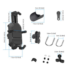 Load image into Gallery viewer, WUPP CS-1848A2 Motorcycle Shock Absorption Riding Phone Holder, Handlebars