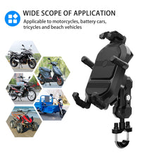 Load image into Gallery viewer, WUPP CS-1848A2 Motorcycle Shock Absorption Riding Phone Holder, Handlebars