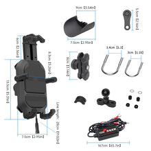 Load image into Gallery viewer, WUPP CS-1848B2 15W Motorcycle Wireless Fast Charging Phone Navigation Holder, Handlebars