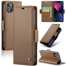 Load image into Gallery viewer, CaseMe 023 Butterfly Buckle Litchi Texture RFID Anti-theft Leather Phone Case, For iPhone 15 Pro Max, For iPhone 14, For iPhone 14 Plus, For iPhone 15 Pro, For iPhone 15 Plus, For iPhone 14 Pro, For iPhone 14 Pro Max, For iPhone 15