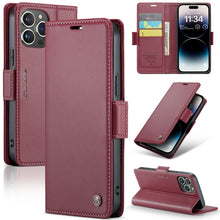 Load image into Gallery viewer, CaseMe 023 Butterfly Buckle Litchi Texture RFID Anti-theft Leather Phone Case, For iPhone 15 Pro Max, For iPhone 14, For iPhone 14 Plus, For iPhone 15 Pro, For iPhone 15 Plus, For iPhone 14 Pro, For iPhone 14 Pro Max, For iPhone 15