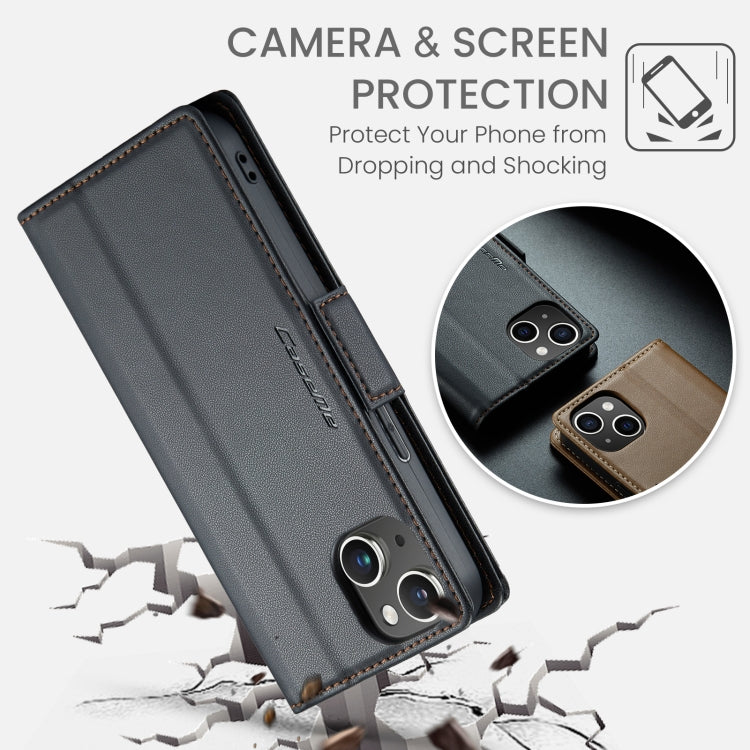 CaseMe 023 Butterfly Buckle Litchi Texture RFID Anti-theft Leather Phone Case, For iPhone 13, For iPhone 13 mini, For iPhone 13 Pro, For iPhone 13 Pro Max, For iPhone 12 / 12 Pro, For iPhone 12 Pro Max, For iPhone 12 mini, For iPhone 11