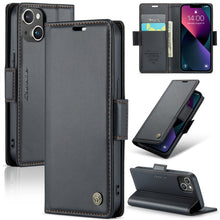 Load image into Gallery viewer, CaseMe 023 Butterfly Buckle Litchi Texture RFID Anti-theft Leather Phone Case, For iPhone 13, For iPhone 13 mini, For iPhone 13 Pro, For iPhone 13 Pro Max, For iPhone 12 / 12 Pro, For iPhone 12 Pro Max, For iPhone 12 mini, For iPhone 11
