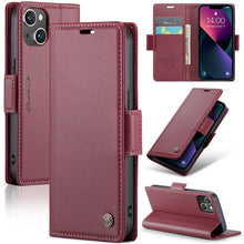 Load image into Gallery viewer, CaseMe 023 Butterfly Buckle Litchi Texture RFID Anti-theft Leather Phone Case, For iPhone 13, For iPhone 13 mini, For iPhone 13 Pro, For iPhone 13 Pro Max, For iPhone 12 / 12 Pro, For iPhone 12 Pro Max, For iPhone 12 mini, For iPhone 11