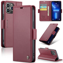 Load image into Gallery viewer, CaseMe 023 Butterfly Buckle Litchi Texture RFID Anti-theft Leather Phone Case, For iPhone 13, For iPhone 13 mini, For iPhone 13 Pro, For iPhone 13 Pro Max, For iPhone 12 / 12 Pro, For iPhone 12 Pro Max, For iPhone 12 mini, For iPhone 11