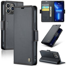 Load image into Gallery viewer, CaseMe 023 Butterfly Buckle Litchi Texture RFID Anti-theft Leather Phone Case, For iPhone 13, For iPhone 13 mini, For iPhone 13 Pro, For iPhone 13 Pro Max, For iPhone 12 / 12 Pro, For iPhone 12 Pro Max, For iPhone 12 mini, For iPhone 11