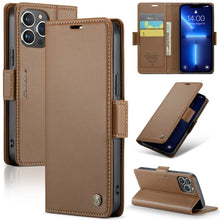 Load image into Gallery viewer, CaseMe 023 Butterfly Buckle Litchi Texture RFID Anti-theft Leather Phone Case, For iPhone 13, For iPhone 13 mini, For iPhone 13 Pro, For iPhone 13 Pro Max, For iPhone 12 / 12 Pro, For iPhone 12 Pro Max, For iPhone 12 mini, For iPhone 11