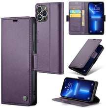 Load image into Gallery viewer, CaseMe 023 Butterfly Buckle Litchi Texture RFID Anti-theft Leather Phone Case, For iPhone 13, For iPhone 13 mini, For iPhone 13 Pro, For iPhone 13 Pro Max, For iPhone 12 / 12 Pro, For iPhone 12 Pro Max, For iPhone 12 mini, For iPhone 11