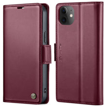Load image into Gallery viewer, CaseMe 023 Butterfly Buckle Litchi Texture RFID Anti-theft Leather Phone Case, For iPhone 13, For iPhone 13 mini, For iPhone 13 Pro, For iPhone 13 Pro Max, For iPhone 12 / 12 Pro, For iPhone 12 Pro Max, For iPhone 12 mini, For iPhone 11