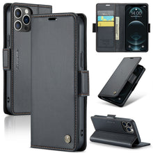 Load image into Gallery viewer, CaseMe 023 Butterfly Buckle Litchi Texture RFID Anti-theft Leather Phone Case, For iPhone 13, For iPhone 13 mini, For iPhone 13 Pro, For iPhone 13 Pro Max, For iPhone 12 / 12 Pro, For iPhone 12 Pro Max, For iPhone 12 mini, For iPhone 11