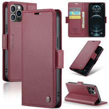 Load image into Gallery viewer, CaseMe 023 Butterfly Buckle Litchi Texture RFID Anti-theft Leather Phone Case, For iPhone 13, For iPhone 13 mini, For iPhone 13 Pro, For iPhone 13 Pro Max, For iPhone 12 / 12 Pro, For iPhone 12 Pro Max, For iPhone 12 mini, For iPhone 11