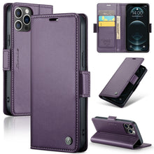 Load image into Gallery viewer, CaseMe 023 Butterfly Buckle Litchi Texture RFID Anti-theft Leather Phone Case, For iPhone 13, For iPhone 13 mini, For iPhone 13 Pro, For iPhone 13 Pro Max, For iPhone 12 / 12 Pro, For iPhone 12 Pro Max, For iPhone 12 mini, For iPhone 11