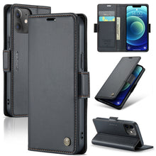 Load image into Gallery viewer, CaseMe 023 Butterfly Buckle Litchi Texture RFID Anti-theft Leather Phone Case, For iPhone 13, For iPhone 13 mini, For iPhone 13 Pro, For iPhone 13 Pro Max, For iPhone 12 / 12 Pro, For iPhone 12 Pro Max, For iPhone 12 mini, For iPhone 11