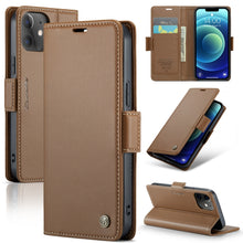 Load image into Gallery viewer, CaseMe 023 Butterfly Buckle Litchi Texture RFID Anti-theft Leather Phone Case, For iPhone 13, For iPhone 13 mini, For iPhone 13 Pro, For iPhone 13 Pro Max, For iPhone 12 / 12 Pro, For iPhone 12 Pro Max, For iPhone 12 mini, For iPhone 11