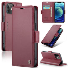Load image into Gallery viewer, CaseMe 023 Butterfly Buckle Litchi Texture RFID Anti-theft Leather Phone Case, For iPhone 13, For iPhone 13 mini, For iPhone 13 Pro, For iPhone 13 Pro Max, For iPhone 12 / 12 Pro, For iPhone 12 Pro Max, For iPhone 12 mini, For iPhone 11