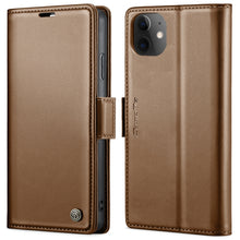 Load image into Gallery viewer, CaseMe 023 Butterfly Buckle Litchi Texture RFID Anti-theft Leather Phone Case, For iPhone 13, For iPhone 13 mini, For iPhone 13 Pro, For iPhone 13 Pro Max, For iPhone 12 / 12 Pro, For iPhone 12 Pro Max, For iPhone 12 mini, For iPhone 11