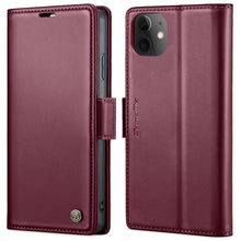 Load image into Gallery viewer, CaseMe 023 Butterfly Buckle Litchi Texture RFID Anti-theft Leather Phone Case, For iPhone 13, For iPhone 13 mini, For iPhone 13 Pro, For iPhone 13 Pro Max, For iPhone 12 / 12 Pro, For iPhone 12 Pro Max, For iPhone 12 mini, For iPhone 11