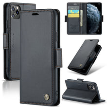 Load image into Gallery viewer, CaseMe 023 Butterfly Buckle Litchi Texture RFID Anti-theft Leather Phone Case, For iPhone 11 Pro, For iPhone 11 Pro Max, For iPhone XS Max, For iPhone XS, For iPhone XR, For iPhone SE 2022/SE 2020/6/7/8, For iPhone 6 Plus/7 Plus/8 Plus