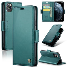 Load image into Gallery viewer, CaseMe 023 Butterfly Buckle Litchi Texture RFID Anti-theft Leather Phone Case, For iPhone 11 Pro, For iPhone 11 Pro Max, For iPhone XS Max, For iPhone XS, For iPhone XR, For iPhone SE 2022/SE 2020/6/7/8, For iPhone 6 Plus/7 Plus/8 Plus