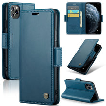 Load image into Gallery viewer, CaseMe 023 Butterfly Buckle Litchi Texture RFID Anti-theft Leather Phone Case, For iPhone 11 Pro, For iPhone 11 Pro Max, For iPhone XS Max, For iPhone XS, For iPhone XR, For iPhone SE 2022/SE 2020/6/7/8, For iPhone 6 Plus/7 Plus/8 Plus