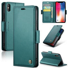 Load image into Gallery viewer, CaseMe 023 Butterfly Buckle Litchi Texture RFID Anti-theft Leather Phone Case, For iPhone 11 Pro, For iPhone 11 Pro Max, For iPhone XS Max, For iPhone XS, For iPhone XR, For iPhone SE 2022/SE 2020/6/7/8, For iPhone 6 Plus/7 Plus/8 Plus
