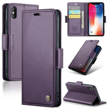 Load image into Gallery viewer, CaseMe 023 Butterfly Buckle Litchi Texture RFID Anti-theft Leather Phone Case, For iPhone 11 Pro, For iPhone 11 Pro Max, For iPhone XS Max, For iPhone XS, For iPhone XR, For iPhone SE 2022/SE 2020/6/7/8, For iPhone 6 Plus/7 Plus/8 Plus