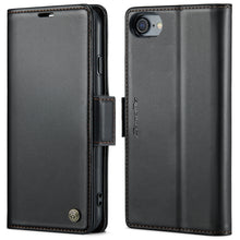 Load image into Gallery viewer, CaseMe 023 Butterfly Buckle Litchi Texture RFID Anti-theft Leather Phone Case, For iPhone 11 Pro, For iPhone 11 Pro Max, For iPhone XS Max, For iPhone XS, For iPhone XR, For iPhone SE 2022/SE 2020/6/7/8, For iPhone 6 Plus/7 Plus/8 Plus