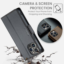 Load image into Gallery viewer, CaseMe 023 Butterfly Buckle Litchi Texture RFID Anti-theft Leather Phone Case, For iPhone 15 Pro Max, For iPhone 14, For iPhone 14 Plus, For iPhone 15 Pro, For iPhone 15 Plus, For iPhone 14 Pro, For iPhone 14 Pro Max, For iPhone 15