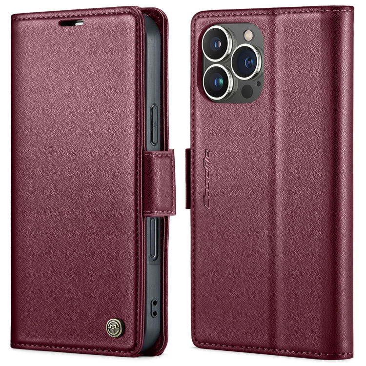 CaseMe 023 Butterfly Buckle Litchi Texture RFID Anti-theft Leather Phone Case, For iPhone 14, For iPhone 15 Pro Max, For iPhone 15 Pro, For iPhone 14 Plus, For iPhone 14 Pro, For iPhone 15 Plus, For iPhone 15, For iPhone 14 Pro Max