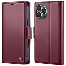 Load image into Gallery viewer, CaseMe 023 Butterfly Buckle Litchi Texture RFID Anti-theft Leather Phone Case, For iPhone 14, For iPhone 15 Pro Max, For iPhone 15 Pro, For iPhone 14 Plus, For iPhone 14 Pro, For iPhone 15 Plus, For iPhone 15, For iPhone 14 Pro Max