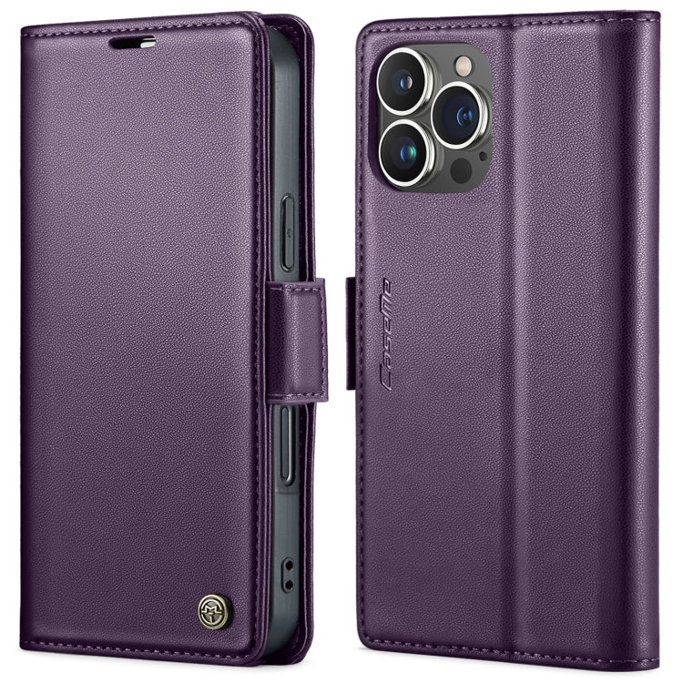 CaseMe 023 Butterfly Buckle Litchi Texture RFID Anti-theft Leather Phone Case, For iPhone 14, For iPhone 15 Pro Max, For iPhone 15 Pro, For iPhone 14 Plus, For iPhone 14 Pro, For iPhone 15 Plus, For iPhone 15, For iPhone 14 Pro Max