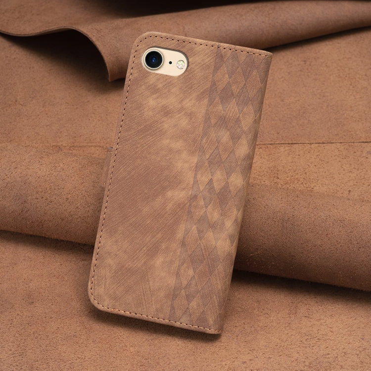 Plaid Embossed Leather Phone Case