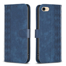 Load image into Gallery viewer, Plaid Embossed Leather Phone Case