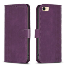 Load image into Gallery viewer, Plaid Embossed Leather Phone Case, For iPhone 15, For iPhone SE 2022 / 7 / 8, For iPhone 7 Plus / 8 Plus