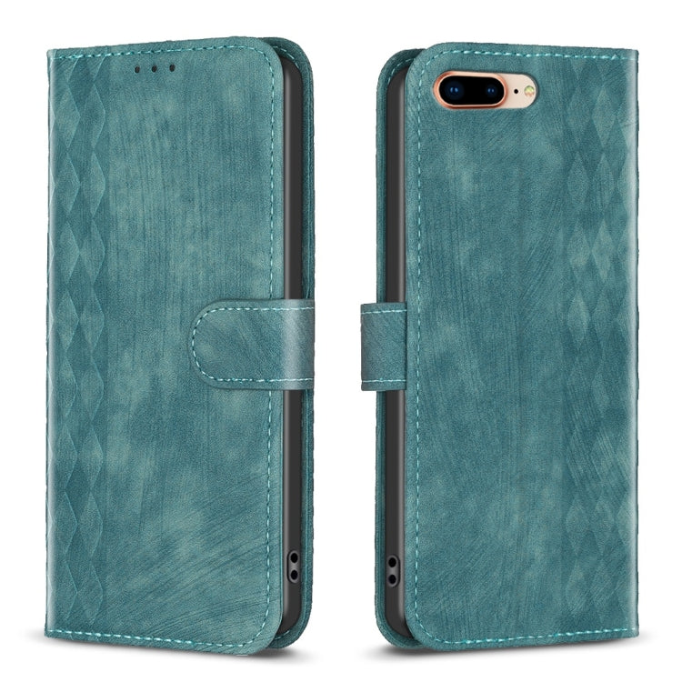 Plaid Embossed Leather Phone Case