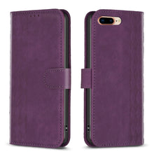 Load image into Gallery viewer, Plaid Embossed Leather Phone Case, For iPhone 15, For iPhone SE 2022 / 7 / 8, For iPhone 7 Plus / 8 Plus